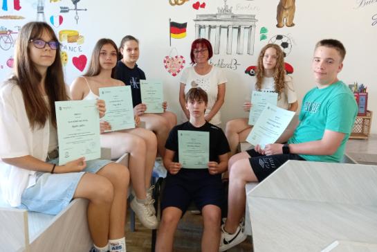 Elismer� oklevelek a Vas v�rmegyei n�met versenyen