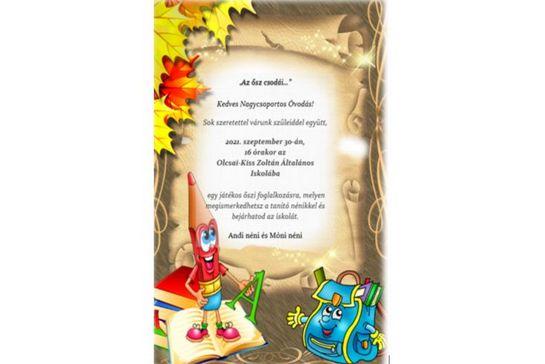 Meghívó - Az ősz csodái programra